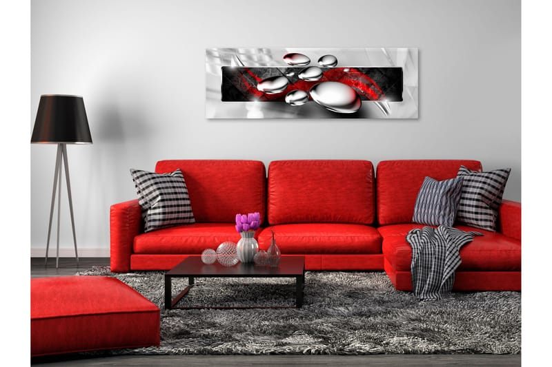 Billede Shiny Stones (1 del) Smal rød 120x40, Artgeist sp. z o. o.