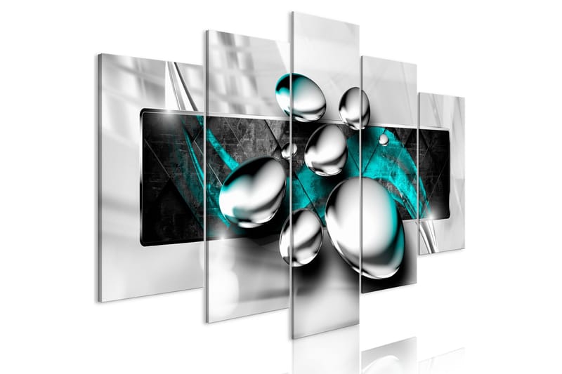 Billede Shiny Stones 5 Parts Wide Turquoise 100x50, Artgeist sp. z o. o.