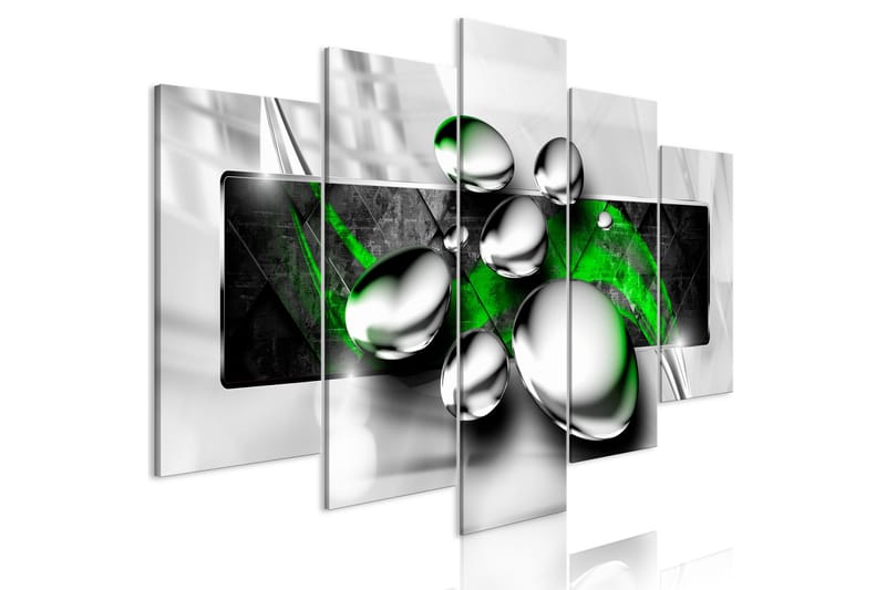 Billede Shiny Stones 5 Parts Wide Green 200x100, Artgeist sp. z o. o.