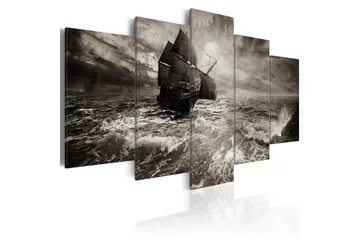 Billede Ship In A Storm 200x100 - Artgeist sp. z o. o. - Boligtilbehør - Billeder & kunst - Billeder på lærred