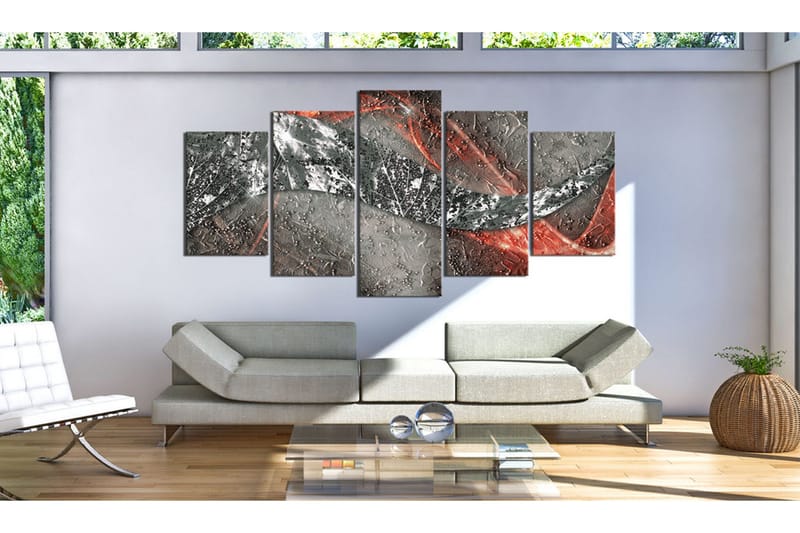 Billede Silver Fire 100x50 - Artgeist sp. z o. o. - Boligtilbehør - Billeder & kunst - Billeder på lærred
