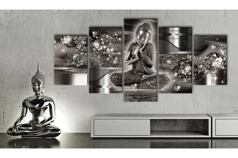 Billede Silver Serenity 100x50 - Artgeist sp. z o. o. - Boligtilbehør - Billeder & kunst - Billeder på lærred