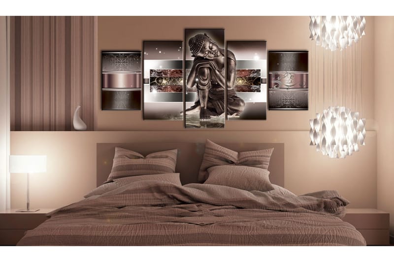 Billede Sleeping Buddha In Reds 100x50 - Artgeist sp. z o. o. - Boligtilbehør - Billeder & kunst - Billeder på lærred