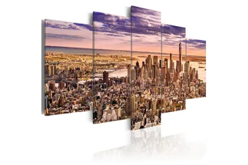Billede Sleeplessness In New York 100x50 - Artgeist sp. z o. o. - Boligtilbehør - Billeder & kunst - Billeder på lærred
