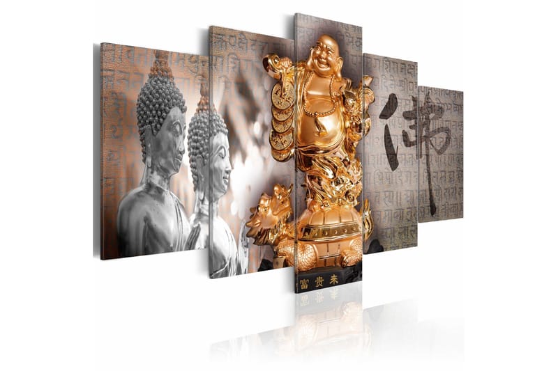 Billede Smile To Buddha! 200x100 - Artgeist sp. z o. o. - Boligtilbehør - Billeder & kunst - Billeder på lærred