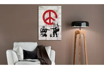 Billede Soldiers Painting Peace By Banksy 40x60 - Artgeist sp. z o. o. - Boligtilbehør - Billeder & kunst - Billeder på lærred