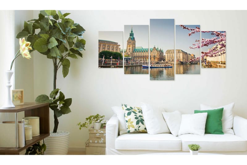 Billede Spring In Hamburg 100x50 - Artgeist sp. z o. o. - Boligtilbehør - Billeder & kunst - Billeder på lærred
