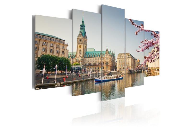 Billede Spring In Hamburg 100x50 - Artgeist sp. z o. o. - Boligtilbehør - Billeder & kunst - Billeder på lærred