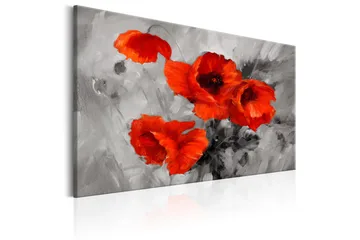 Billede Steel Poppies 90x60 - Artgeist sp. z o. o. - Boligtilbehør - Billeder & kunst - Billeder på lærred