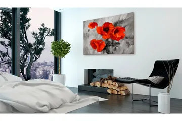 Billede Steel Poppies 90x60 - Artgeist sp. z o. o. - Boligtilbehør - Billeder & kunst - Billeder på lærred