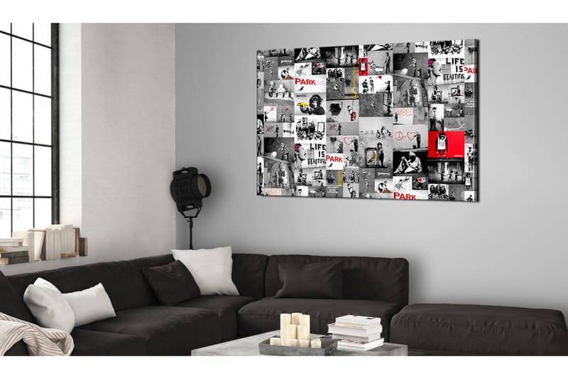 Billede Street Art: Banksy 90x60, Artgeist sp. z o. o.