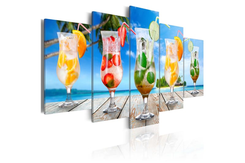 Billede Summer Drinks 100x50 - Artgeist sp. z o. o. - Boligtilbehør - Billeder & kunst - Billeder på lærred