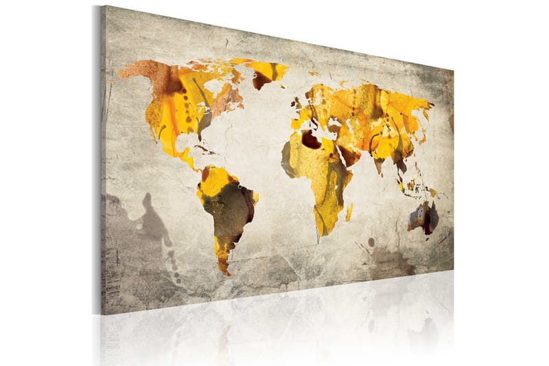 Billede Sunny Kontinenter 90x60 - Artgeist sp. z o. o. - Boligtilbehør - Billeder & kunst - Billeder på lærred