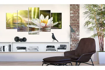 Billede Sunny Lotus 200x100 - Artgeist sp. z o. o. - Boligtilbehør - Billeder & kunst - Billeder på lærred