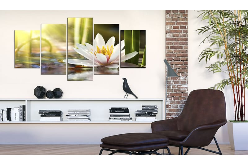 Billede Sunny Lotus 200x100 - Artgeist sp. z o. o. - Boligtilbehør - Billeder & kunst - Billeder på lærred