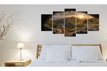 Billede Sunset In The Valley 200x100 - Artgeist sp. z o. o. - Boligtilbehør - Billeder & kunst - Billeder på lærred