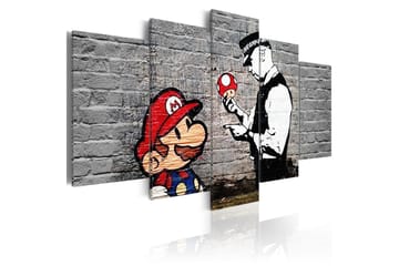 Billede Super Mario Mushroom Cop Banksy 100x50