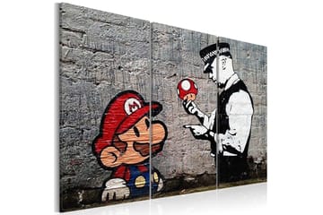 Billede Super Mario Mushroom Cop By Banksy 90x60