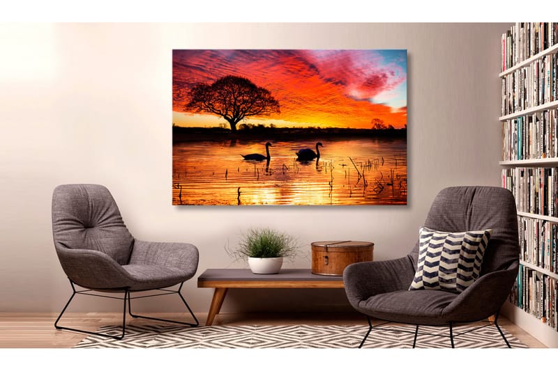 Billede Swan Lake 90x60, Artgeist sp. z o. o.