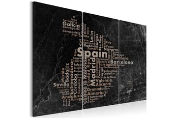 Billede Text Map Of Spain On The Blackboard 120x80