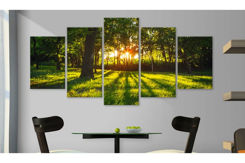 Billede The Forest Reflection 200x100 - Artgeist sp. z o. o. - Boligtilbehør - Billeder & kunst - Billeder på lærred