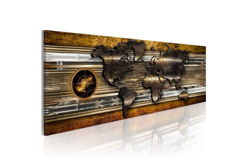 Billede The Golden Map 150x50, Artgeist sp. z o. o.