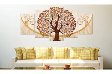 Billede The Golden Tree Of Love 100x50 - Artgeist sp. z o. o. - Boligtilbehør - Billeder & kunst - Billeder på lærred