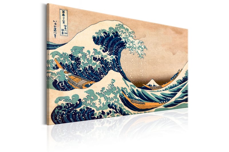 Billede The Great Wave off Kanagawa (Reproduction) 90x60 - Artgeist sp. z o. o. - Boligtilbehør - Billeder & kunst - Billeder på lærred