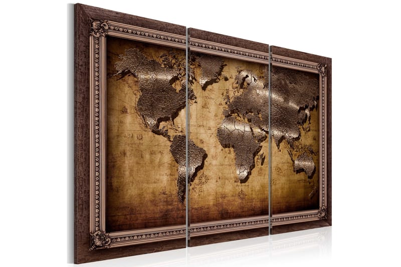 Billede The Map In A Freme 120x80, Artgeist sp. z o. o.