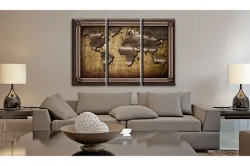 Billede The Map In A Freme 90x60 - Artgeist sp. z o. o. - Boligtilbehør - Billeder & kunst - Billeder på lærred