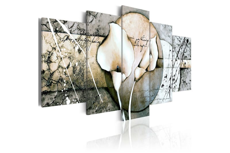 Billede The Secret Of Calla Lily Grey 200x100 - Artgeist sp. z o. o. - Boligtilbehør - Billeder & kunst - Billeder på lærred