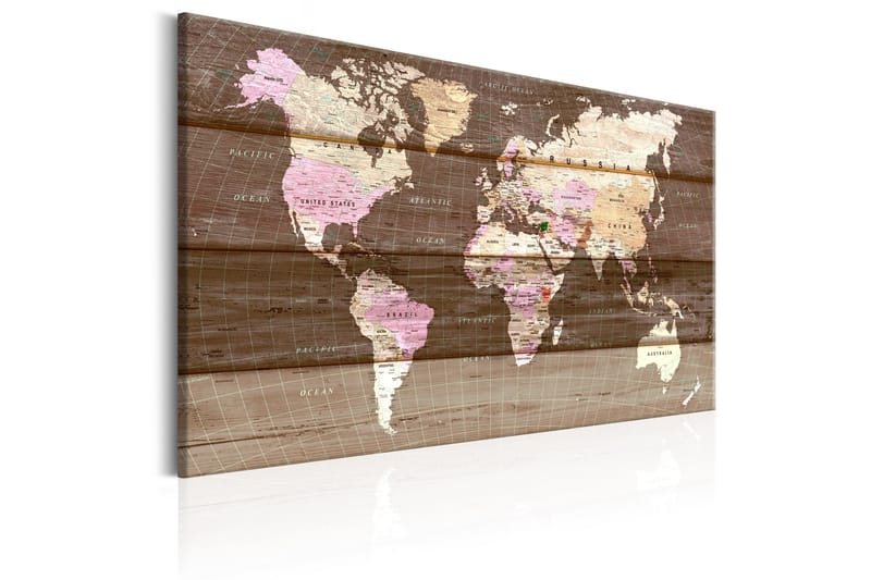 Billede The Wooden World 120x80 - Artgeist sp. z o. o. - Boligtilbehør - Billeder & kunst - Billeder på lærred