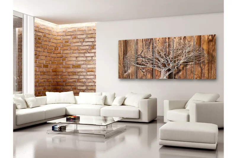 Billede Tree Chronicle 5 Parts Narrow 200x80 - Artgeist sp. z o. o. - Boligtilbehør - Billeder & kunst - Billeder på lærred
