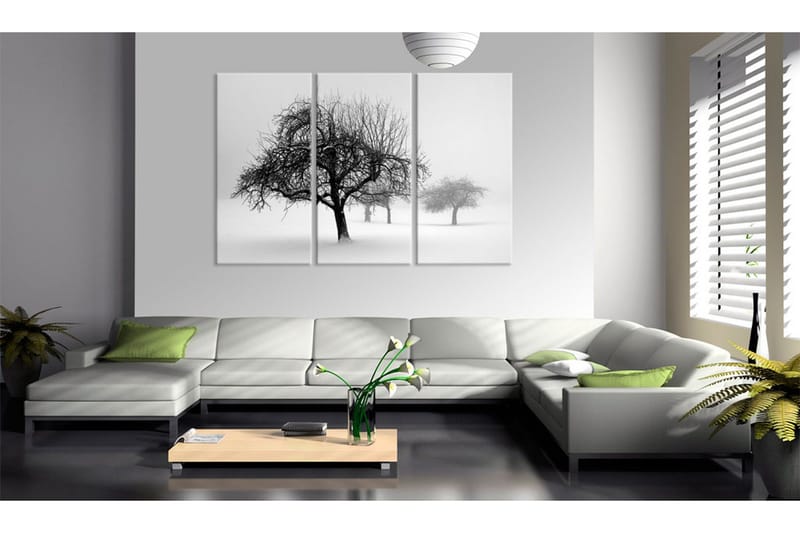 Billede Trees Submerged In White 120x80 - Artgeist sp. z o. o. - Boligtilbehør - Billeder & kunst - Billeder på lærred