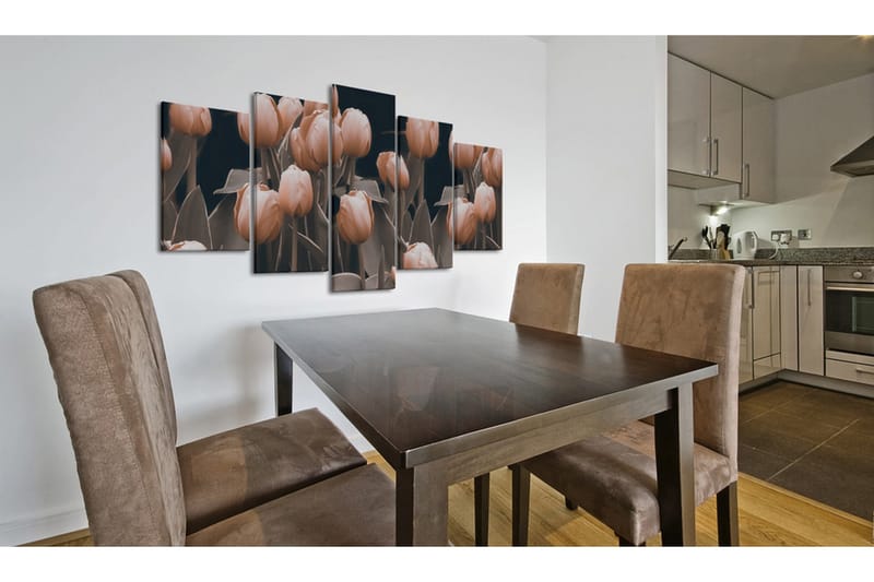 Billede Tulipaner Sepia 200x100 - Artgeist sp. z o. o. - Boligtilbehør - Billeder & kunst - Billeder på lærred