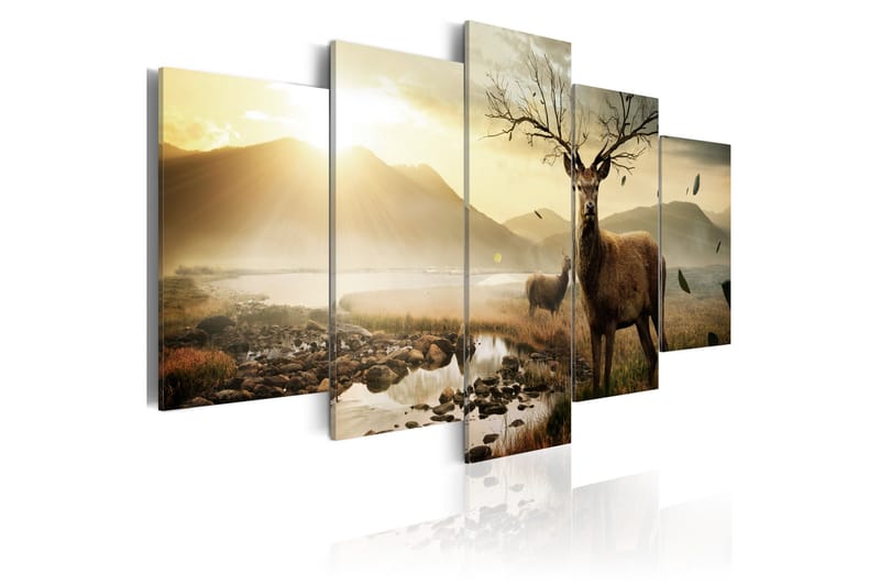 Billede Tundra And Deer 100x50, Artgeist sp. z o. o.