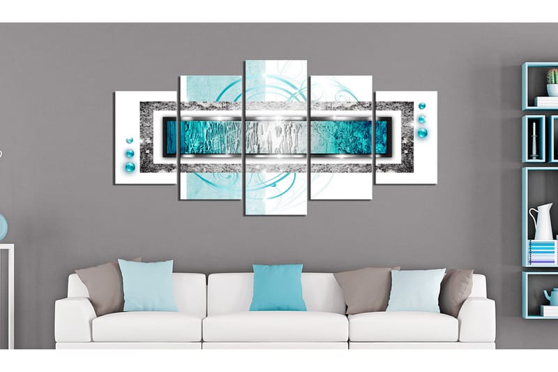Billede Turquoise Blizzard 100x50 - Artgeist sp. z o. o. - Boligtilbehør - Billeder & kunst - Billeder på lærred