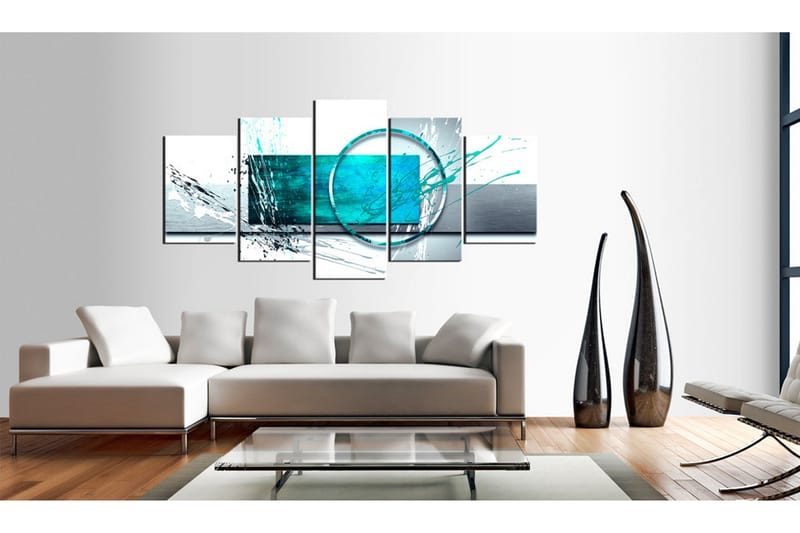 Billede Turquoise Expression 100x50 - Artgeist sp. z o. o. - Boligtilbehør - Billeder & kunst - Billeder på lærred