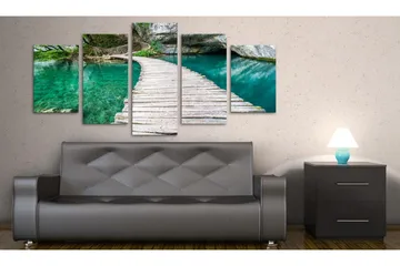 Billede Turquoise Lake 100x50 - Artgeist sp. z o. o. - Boligtilbehør - Billeder & kunst - Billeder på lærred