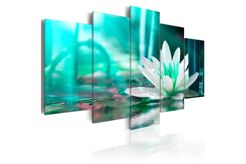 Billede Turquoise Lotus 200x100, Artgeist sp. z o. o.