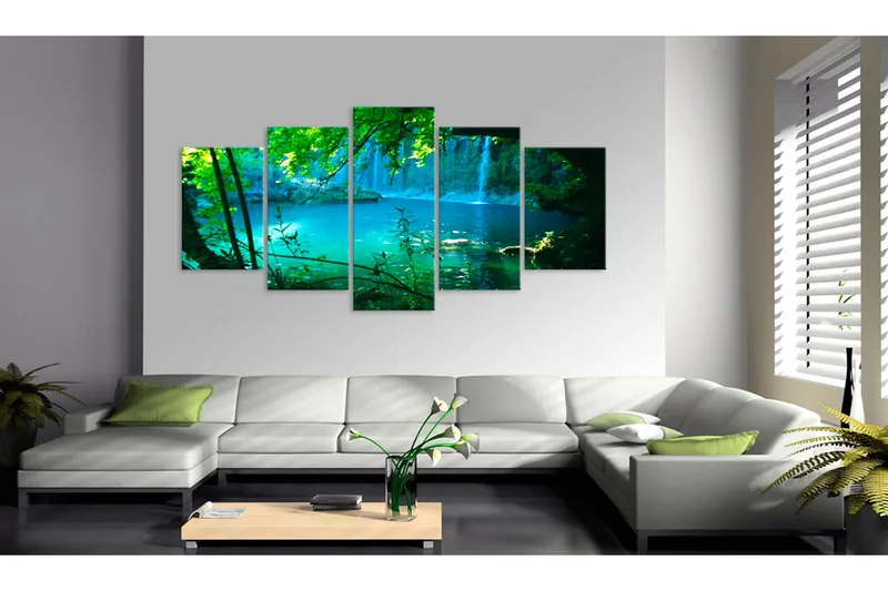 Billede Turquoise Seclusion 100x50 - Artgeist sp. z o. o. - Boligtilbehør - Billeder & kunst - Billeder på lærred