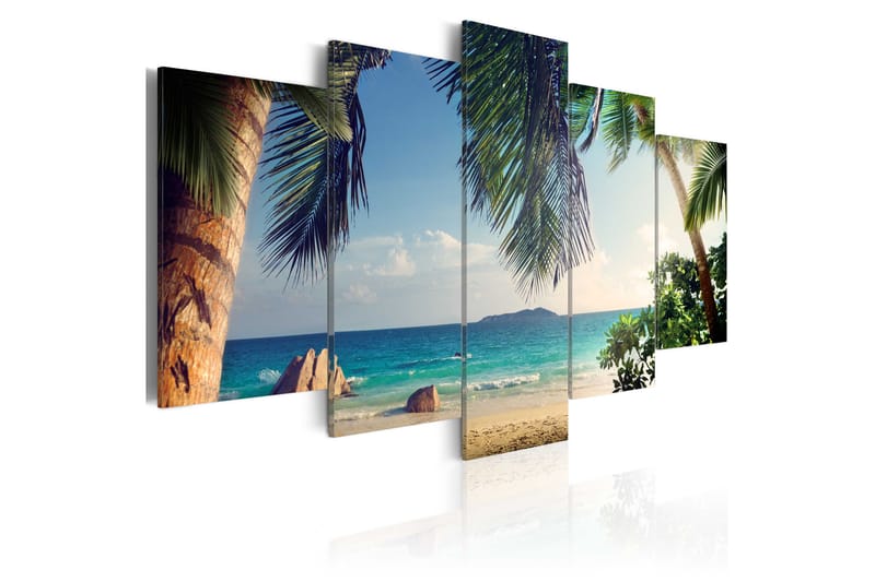 Billede Under Palm Trees 200x100 - Artgeist sp. z o. o. - Boligtilbehør - Billeder & kunst - Billeder på lærred