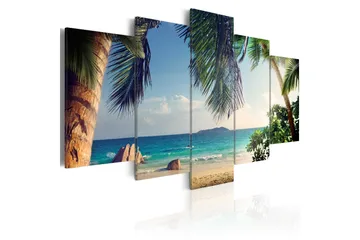 Billede Under Palm Trees 200x100 - Artgeist sp. z o. o. - Boligtilbehør - Billeder & kunst - Billeder på lærred