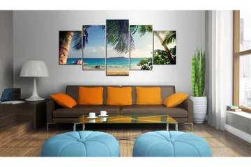 Billede Under Palm Trees 200x100 - Artgeist sp. z o. o. - Boligtilbehør - Billeder & kunst - Billeder på lærred