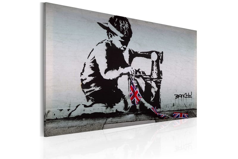 Billede Union Jack Kid Banksy 60x40, Artgeist sp. z o. o.