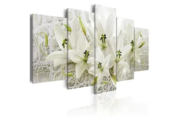 Billede Unique Flowers 200x100 - Artgeist sp. z o. o. - Boligtilbehør - Billeder & kunst - Billeder på lærred
