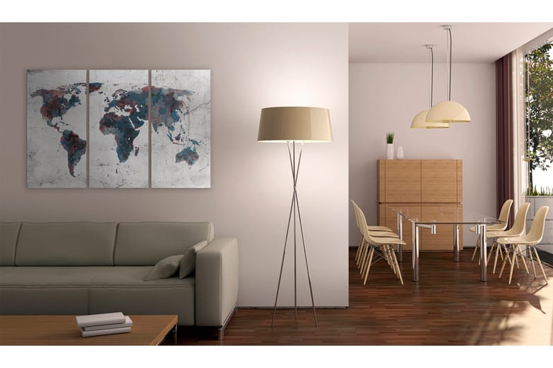 Billede Uopdagede Kontinenter Triptych 120x80 - Artgeist sp. z o. o. - Boligtilbehør - Billeder & kunst - Billeder på lærred