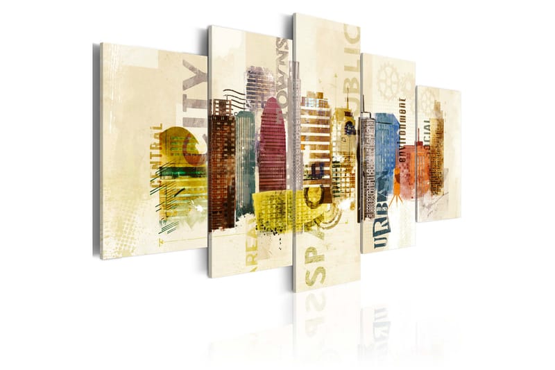 Billede Urban Design 5 Pieces 200x100 - Artgeist sp. z o. o. - Boligtilbehør - Billeder & kunst - Billeder på lærred