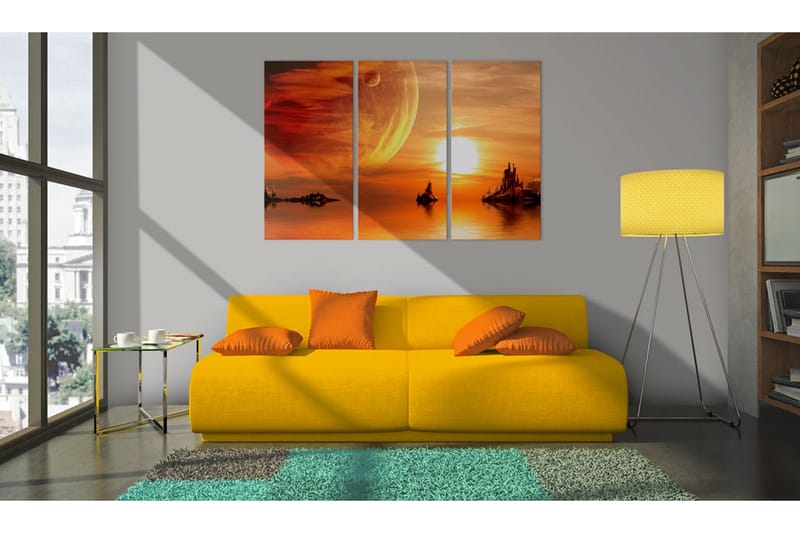 Billede Utopic Twilight 120x80 - Artgeist sp. z o. o. - Boligtilbehør - Billeder & kunst - Billeder på lærred
