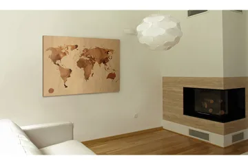 Billede Verden Malet Med Kaffe 60x40 - Artgeist sp. z o. o. - Boligtilbehør - Billeder & kunst - Billeder på lærred